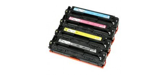 Complete set of 4 HP CB540A-541A-542A-543A (125A) Compatible Laser Cartridges